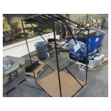 Welded Black Metal Frame Built to Fit Onto Pallets with Angled Roof - Perfect for Projects