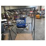 Welded Black Metal Frame Built to Fit Onto Pallets with Angled Roof - Perfect for Projects