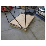 Welded Black Metal Frame Built to Fit Onto Pallets with Angled Roof - Perfect for Projects