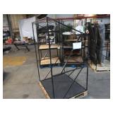 Welded Black Metal Frame Built to Fit Onto Pallets with Angled Roof - Perfect for Projects