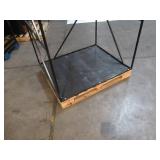 Welded Black Metal Frame Built to Fit Onto Pallets with Angled Roof - Perfect for Projects