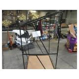 Welded Black Metal Frame Built to Fit Onto Pallets with Angled Roof - Perfect for Projects