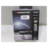 Monster Essentials Directional Fiber Optic HDMI 2.1-48 Gbps Active Optical Cable - Supports 8K @ 60HZ, 4K @ 120HZ, 32.8ft