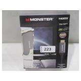 Monster Essentials Directional Fiber Optic HDMI 2.1-48 Gbps Active Optical Cable Featuring Aluminum Extrusion Connector - Supports 8K @ 60HZ, 4K @ 120HZ, Premium Certified, V-Grip, 50ft