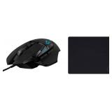 NEW Logitech G502 HERO High Performance Gaming Mouse with HERO 25K Sensor, RGB, 11 Programmable Buttons, Adjustable Weights, Onboard Memory, Tilt Wheel, and G240 Cloth Gaming Mouse Pad Bundle, Black