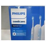 Philips Sonicare Optimal Clean Rechargeable Electric Toothbrush, 2-pack