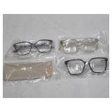 Design Optics by Foster Grant Oversized Square Plastic Reading Glasses, 3-pack +1.25 Lens Power