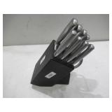 USED Sabatier Self-Sharpening Edgekeeper 10 Piece Forged German Steel Knife Set