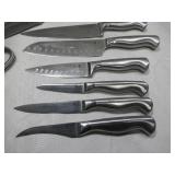 USED Sabatier Self-Sharpening Edgekeeper 10 Piece Forged German Steel Knife Set