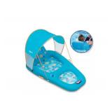 Aqua Ultimate Sunshade Recliner Pool Lounge, Blue and Pineapple
