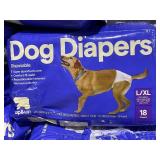 LOT OF 5 up&up Dog Diapers Size L/XL 22" To 37" Waist Over 70 Lb.