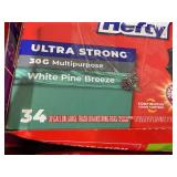 LOT OF 9 Hefty Trash Bags