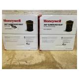 LOT OF 2 Honeywell HHF360B 1500W 360? Surround Indoor Heater Black: Portable Space Heater for Bedroom, ETL Listed, Fan Driven