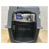 Petmate Pet Porter Traditional Travel Dog Kennel Portable Plastic Carrier, Medium to Large 36" for Dogs 50-70 lb, Gray (Transit Damage. Missing Tie Downs, See Photos)