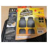 LOT OF 2 Armor All 4pc Rubber Trim-to-Fit Floor Mats Black