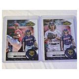 Lot of 2 Joe Ryan Rookie Baseball Cards - Topps Gold Label - Minnesota Twins.