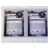 Lot of 2 Joe Ryan Rookie Baseball Cards - Topps Gold Label - Minnesota Twins.