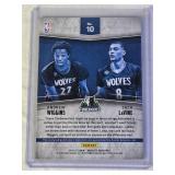 Andrew Wiggins and Zach LaVine 2016-17 Panini Absolute Team Tandems Dual Relic #10 and Numbered 68/149 - Minnesota Timberwolves Basketball Card