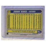 Johnny Bench 2022 Topps Chrome Blue Mojo SP #T87C2-95 and Numbered #013/150 - Cincinnati Reds Baseball Card