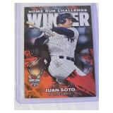 Juan Soto 2024 Topps Home Run Challenge Winner #HRCW-20 and Numbered 891/923 - New York Yankees Baseball Card