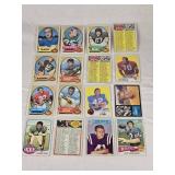 Lot of 16 Vintage Football Cards from the Late 60s Featuring Joe Ferguson, Dave Grayson, and Johnny Roland