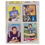 Lot of 16 Vintage Football Cards from the Late 60s Featuring Joe Ferguson, Dave Grayson, and Johnny Roland