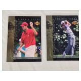 Lot of 2 Tiger Woods Rookie Golf Cards from Upper Deck