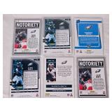 Lot of 6 Football Cards Featuring Jalen Hurts and DeVonta Smith - Includes Rookie Cards and Notoriety Inserts