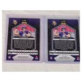 Lot of 2 J.J. McCarthy Rookie Football Cards - 2024 Panini Mosaic and Prizm Variants - Minnesota Vikings