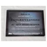 Babe Ruth 2023 Topps AL MVP Award Winner Commemorative Medallion - New York Yankees Baseball Card