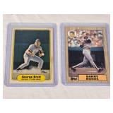 Lot of 2 Baseball Cards Featuring George Brett and Barry Bonds