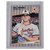 Bill Ripken Rookie 1989 Fleer #616 Blacked out Bat - Baltimore Orioles Baseball Card