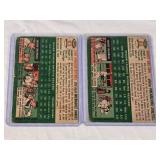 Lot of 2 Vintage Topps Baseball Cards from 1954 Featuring Jack Dittmer and Bob Cain