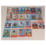 Lot of 22  Vintage 1971 Topps Football Cards Featuring Players Like Mike Lucci, Bobby Bell, and Terry Hanratty