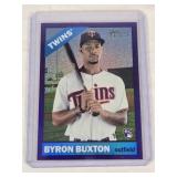 Byron Buxton Rookie 2015 Topps Heritage Purple Refractor #724 - Minnesota Twins Baseball Card