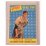 Warren Spahn 1958 Topps #494 - Milwaukee Braves Vintage Baseball Card