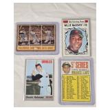 Lot of 4 Vintage Baseball Cards Featuring Willie McCovey, Harmon Killebrew, and Brooks Robinson. Includes Topps Series Checklist.