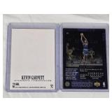 Lot of 2 Kevin Garnett Rookie Basketball Cards - Minnesota Timberwolves Sport Cards Including Skybox Z-Force and Upper Deck.
