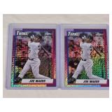 Lot of 2 Joe Mauer Topps Chrome Mojo Refractors
