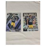 Lot of Green Bay Packers Football Cards Featuring Jordan Love, Christian Watson, Matthew Golden Rookie, Brett Farve and Others with Inserts