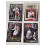 Lot of 8 Patrick Mahomes II Football Cards Including Notoriety and Will to Win
