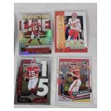 Lot of 8 Patrick Mahomes II Football Cards Including Notoriety and Will to Win