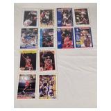 Lot of 12 Michael Jordan Basketball Cards including Fleer and NBA Hoops with All-Star and Champions Themes