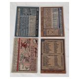 Lot of 4 Vintage Baseball Cards Featuring Gary Carter, Ozzie Smith, Bob Lemon, and 1977 Victory Leaders