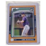 Luke Keaschall Rookie 2024 Panini Donruss Optic Rated Prospect Prizm #152 and Numbered 41/199 - Minnesota Baseball Card