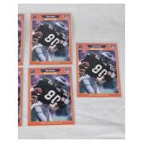 Lot of 6 Cris Carter and Deion Sanders Football Cards Featuring Rookie Cards and Pro Set Series