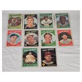 Lot of 10 Vintage Baseball Cards from the Late 50s Featuring Roy McMillan, Gus Bell, Willie Kirkland, Valmy Thomas, Clint Courtney, Walt Dropo, Bob Skinner, Steve Boros, Steve Korcheck, and Dave Phill