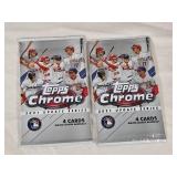 Lot of 2 Unopened Topps Chrome 2021 Update Series Baseball Card Packs