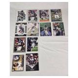 Lot of 12 Randy Moss Football Cards Including Topps and Donruss with Various Teams and Special Features