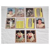 Lot of 10 Vintage Baseball Cards Featuring Pete Richert, Larry Burright, Jake Gibbs, Ralph Terry, St. Louis Cardinals Team, Johnny Podres, and Julian Javier.